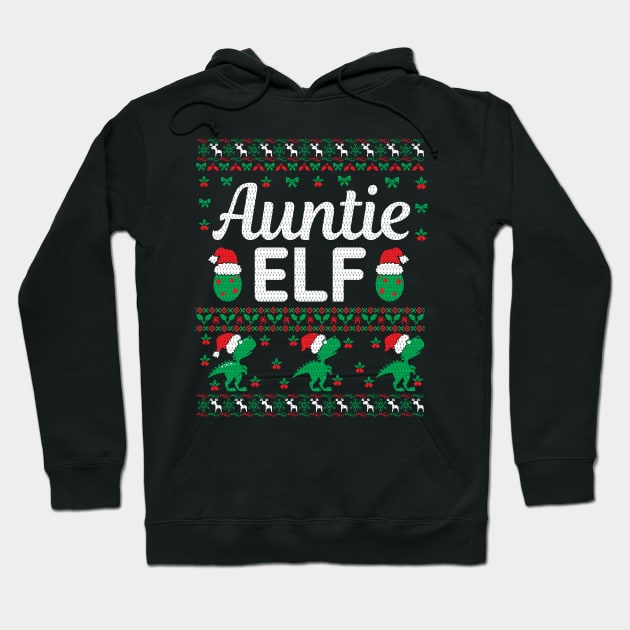 Auntie Elf Funny Ugly Christmas Sweater Hoodie by The Studio Style